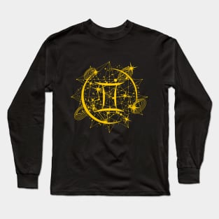 Zodiac Gemini Symbol Long Sleeve T-Shirt